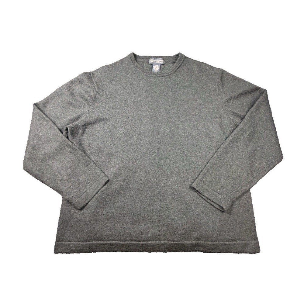 VTG Banana Republic Womens Olive Green Fine Italian Merino Wool Sweater 2XL Boxy